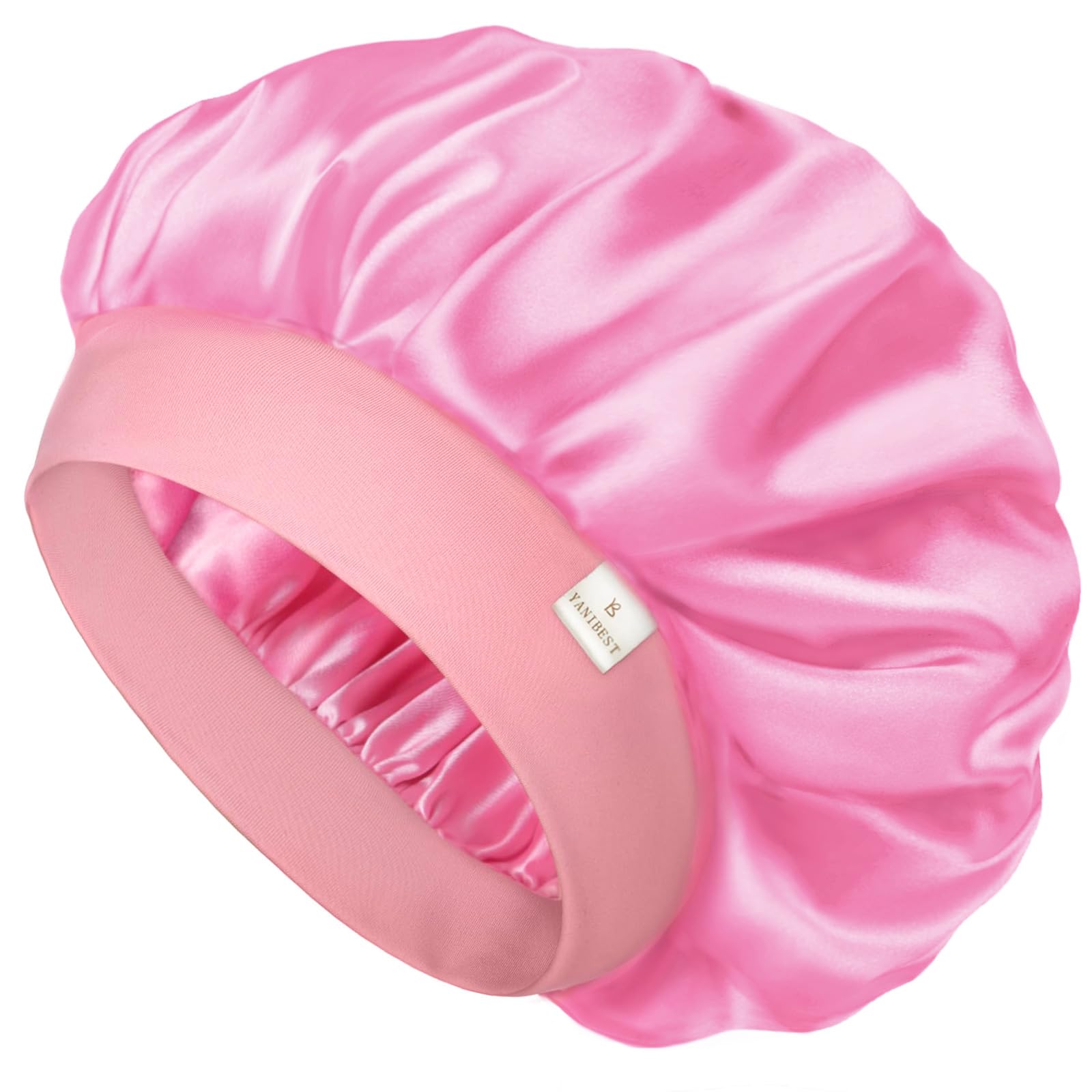 YANIBEST Silk Bonnet for Men Women Hair Bonnet for Sleeping Double Layer Satin Bonnet for Natural Curly Hair Unisex Sleep Cap