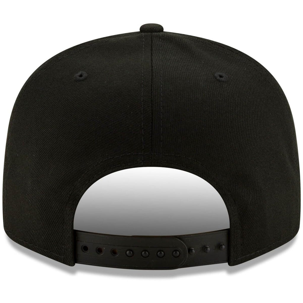 New Era Unisex-Adult MLB 9Fifty Black White Primary Logo Adjustable Snapback Hat Cap One Size Fits All - San Diego Padres Black White