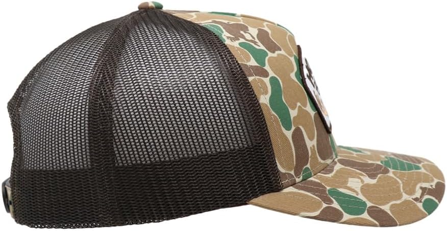 HOOEY Outfitters Critter Camo Snapback Hat - Mesh Back Trucker Cap for Men, Hunting & Fishing Hat, Duck Camo Baseball Cap