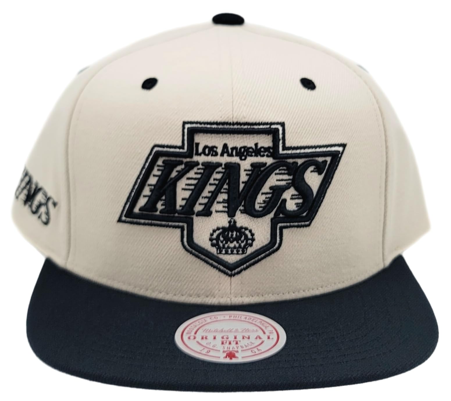 Mitchell & Ness Los Angeles Kings NHL Evergreen Cream Black Snapback Hat Cap
