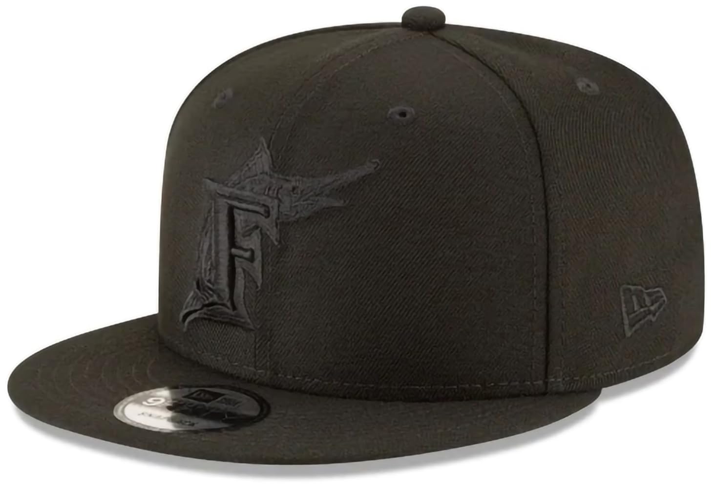New Era MLB 9FIFTY Black Black Primary Logo Team Adjustable Snapback Hat Cap