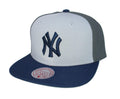 Mitchell & Ness MLB Triple Play Liberty Snapback Adjustable Hat Cap - Gray/Team Colors