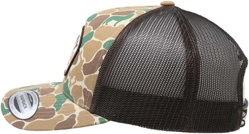 HOOEY Outfitters Critter Camo Snapback Hat - Mesh Back Trucker Cap for Men, Hunting & Fishing Hat, Duck Camo Baseball Cap