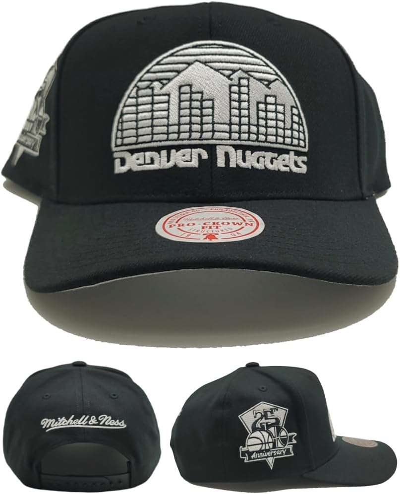 Mitchell & Ness Denver Nuggets NBA Panda Pro HWC Snapback Hat Cap - Black