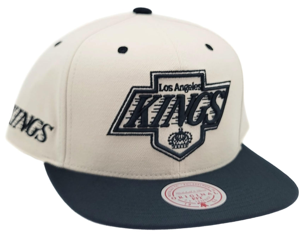 Mitchell & Ness Los Angeles Kings NHL Evergreen Cream Black Snapback Hat Cap