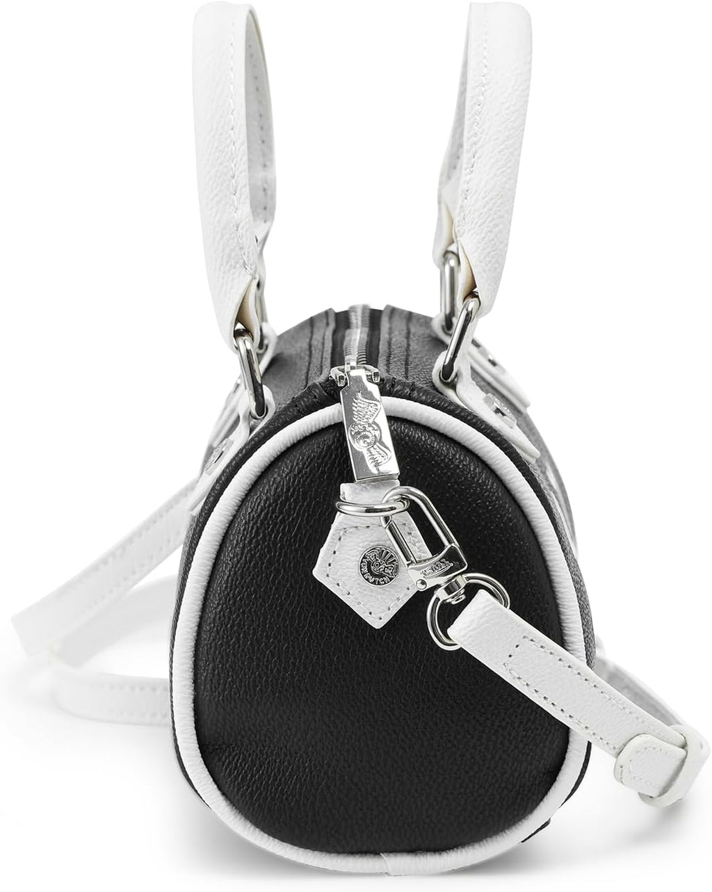 Von Dutch Core Hanna Bag | 6.5” Vegan Leather Mini Crossbody with Logo Hardware, Top Handles & Branded Interior Pouch