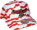 Mitchell & Ness Atlanta Hawks Krookz Snapback Adjustable Hat Cap - White and Red