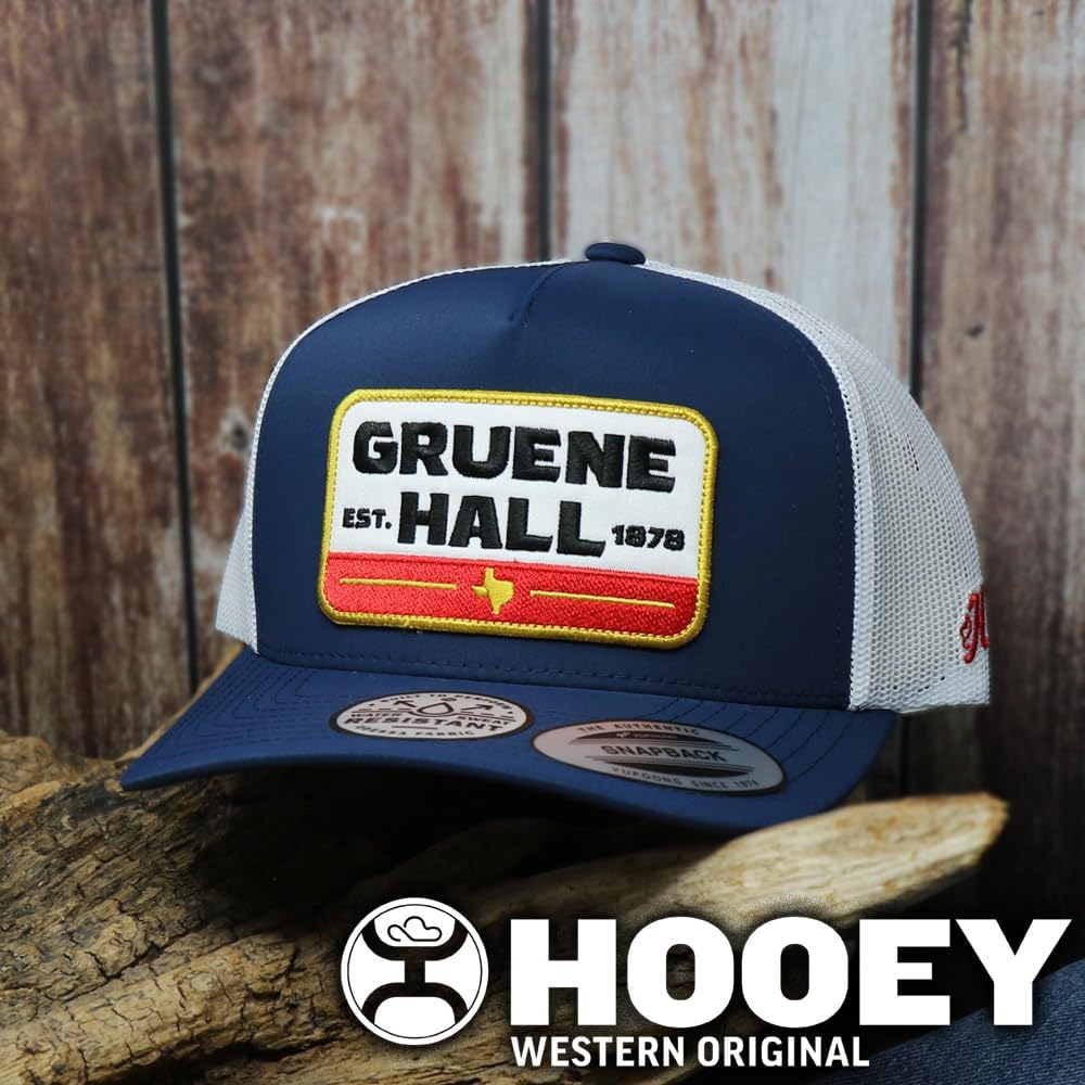 HOOEY Gruene Hall Adjustable Snapback Hat – Baseball Cap, Trucker Hat for Men and Women