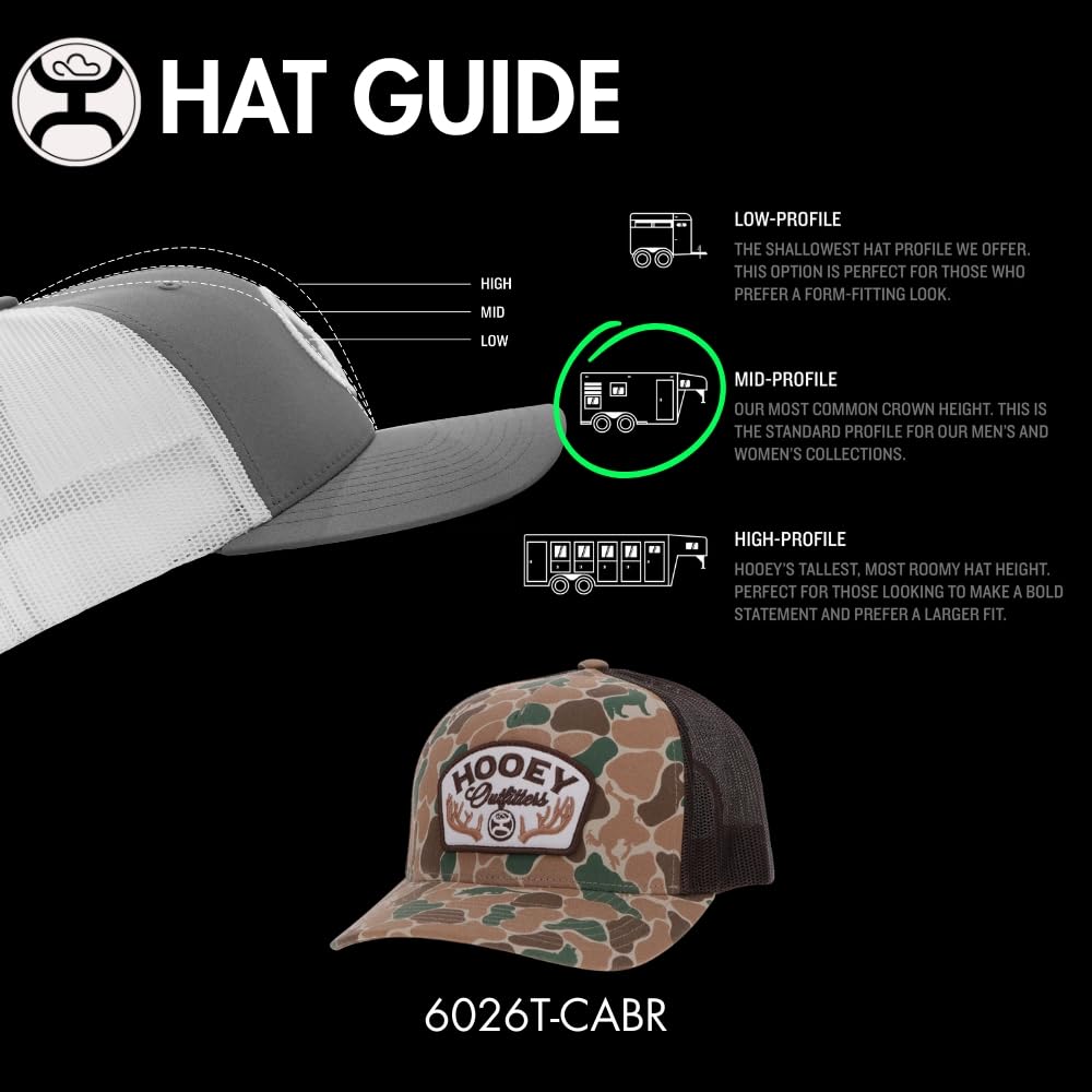 HOOEY Outfitters Critter Camo Snapback Hat - Mesh Back Trucker Cap for Men, Hunting & Fishing Hat, Duck Camo Baseball Cap (US, Alpha, One Size, Camo/Brown)