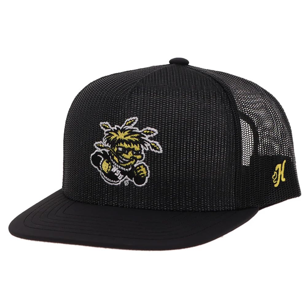 HOOEY Men's Wichita State University Officially Licensed Collegiate Adjustable Snapback Hat Black