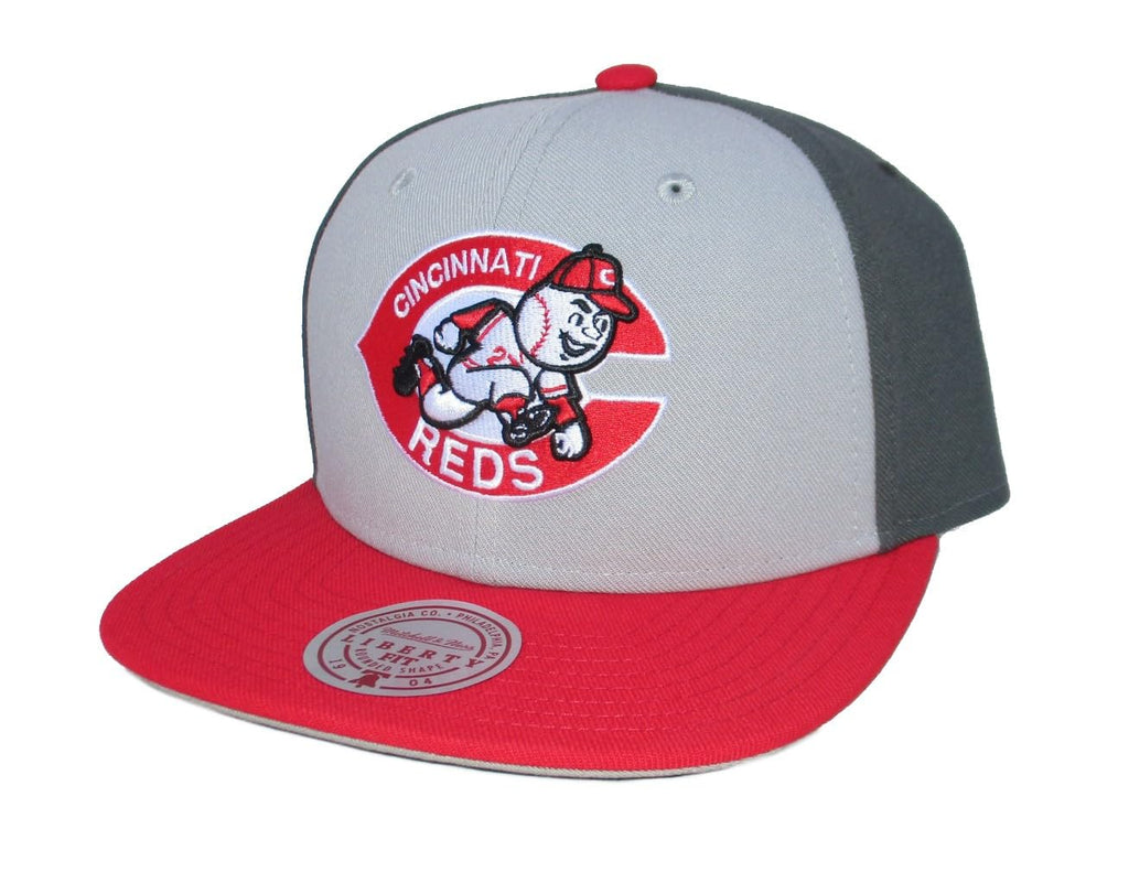 Mitchell & Ness MLB Triple Play Liberty Snapback Adjustable Hat Cap - Gray/Team Colors