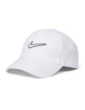 Nike Club Unstructured Swoosh Cap, White/White, Small/Medium