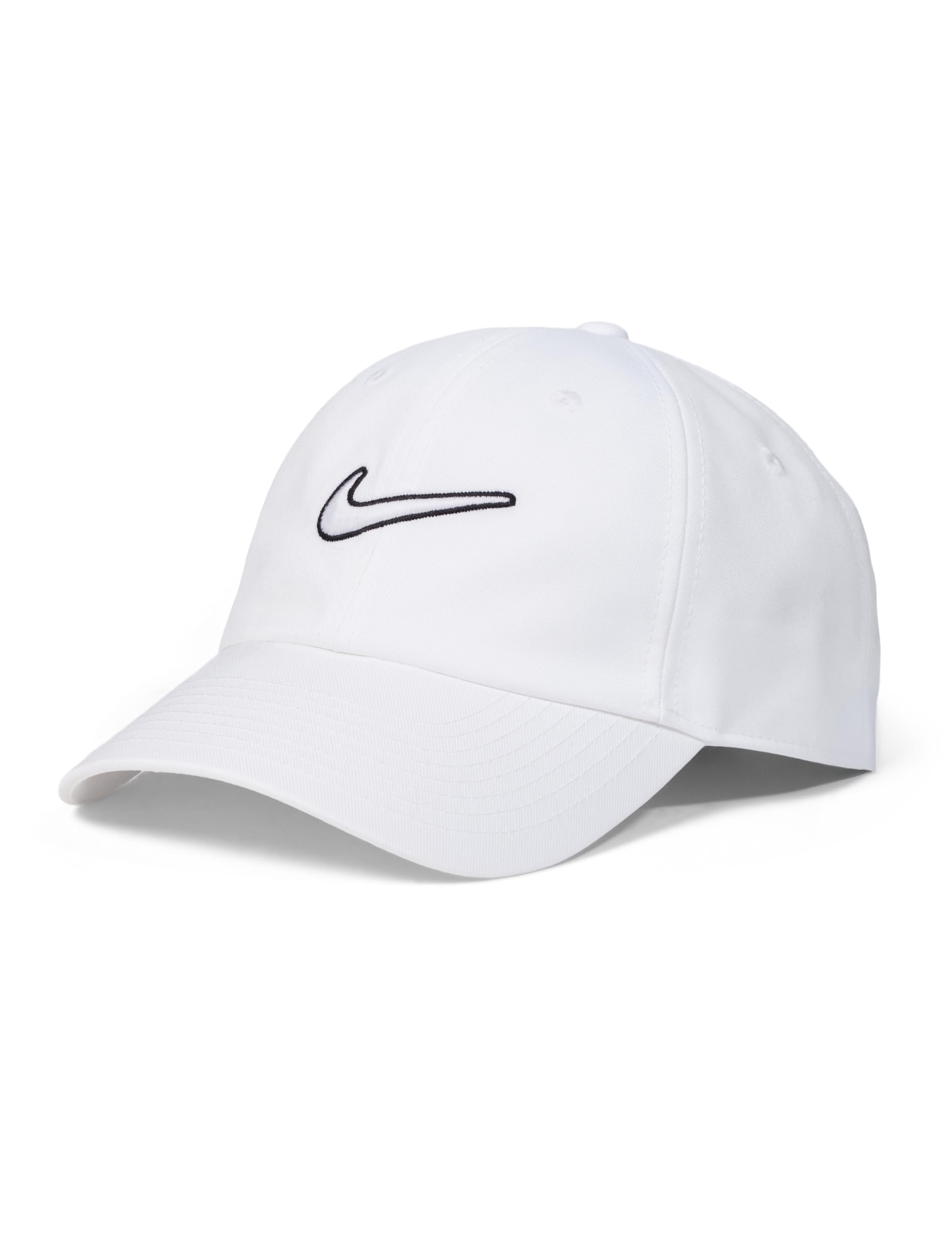 Nike Club Unstructured Swoosh Cap, White/White, Small/Medium