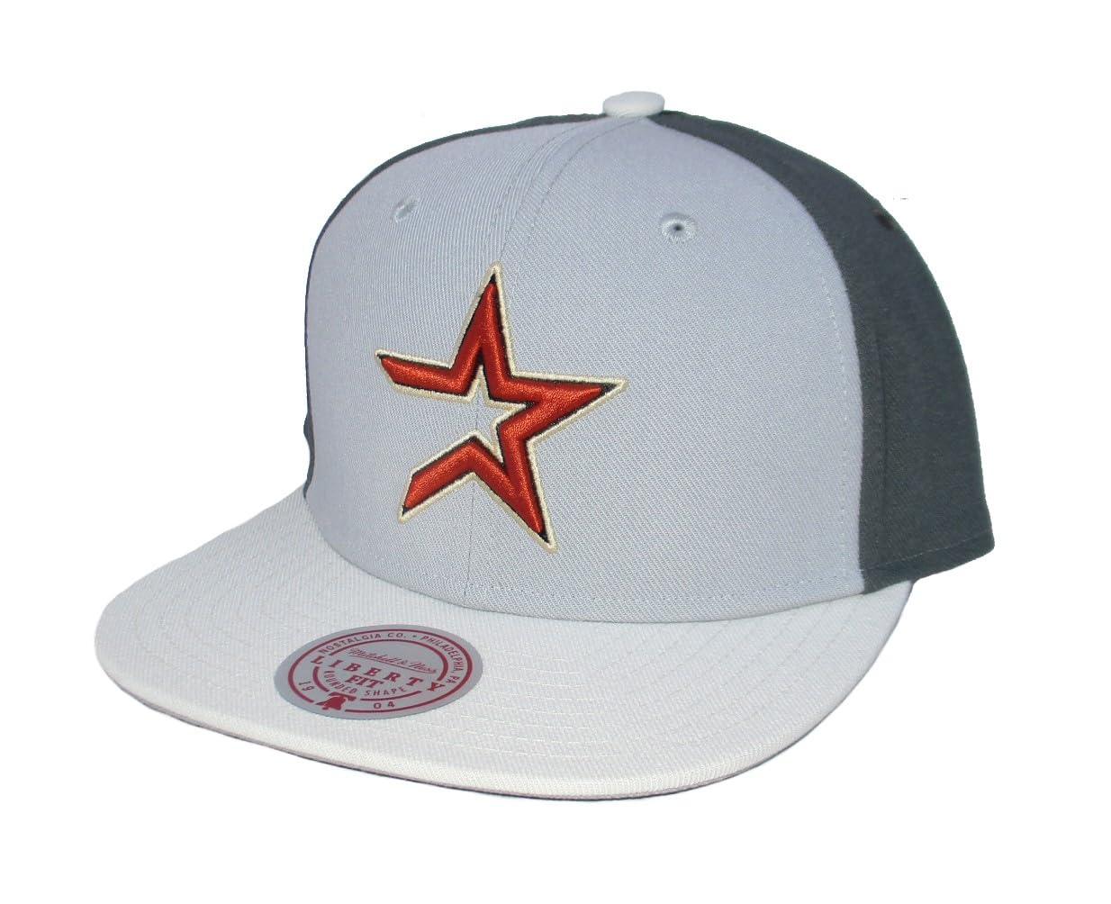 Mitchell & Ness MLB Triple Play Liberty Snapback Adjustable Hat Cap - Gray/Team Colors