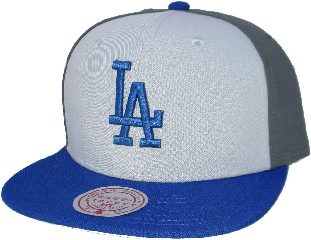 Mitchell & Ness MLB Triple Play Liberty Snapback Adjustable Hat Cap - Gray/Team Colors