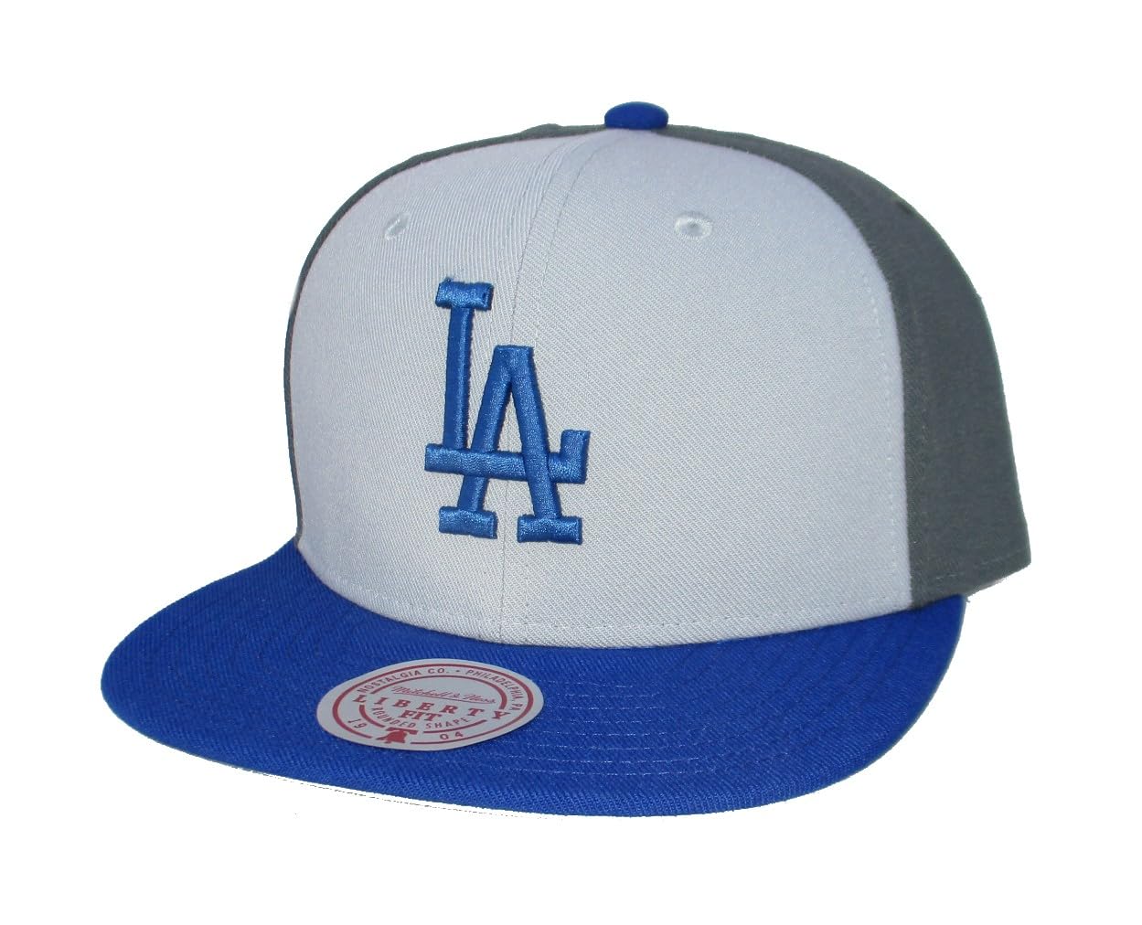Mitchell & Ness MLB Triple Play Liberty Snapback Adjustable Hat Cap - Gray/Team Colors