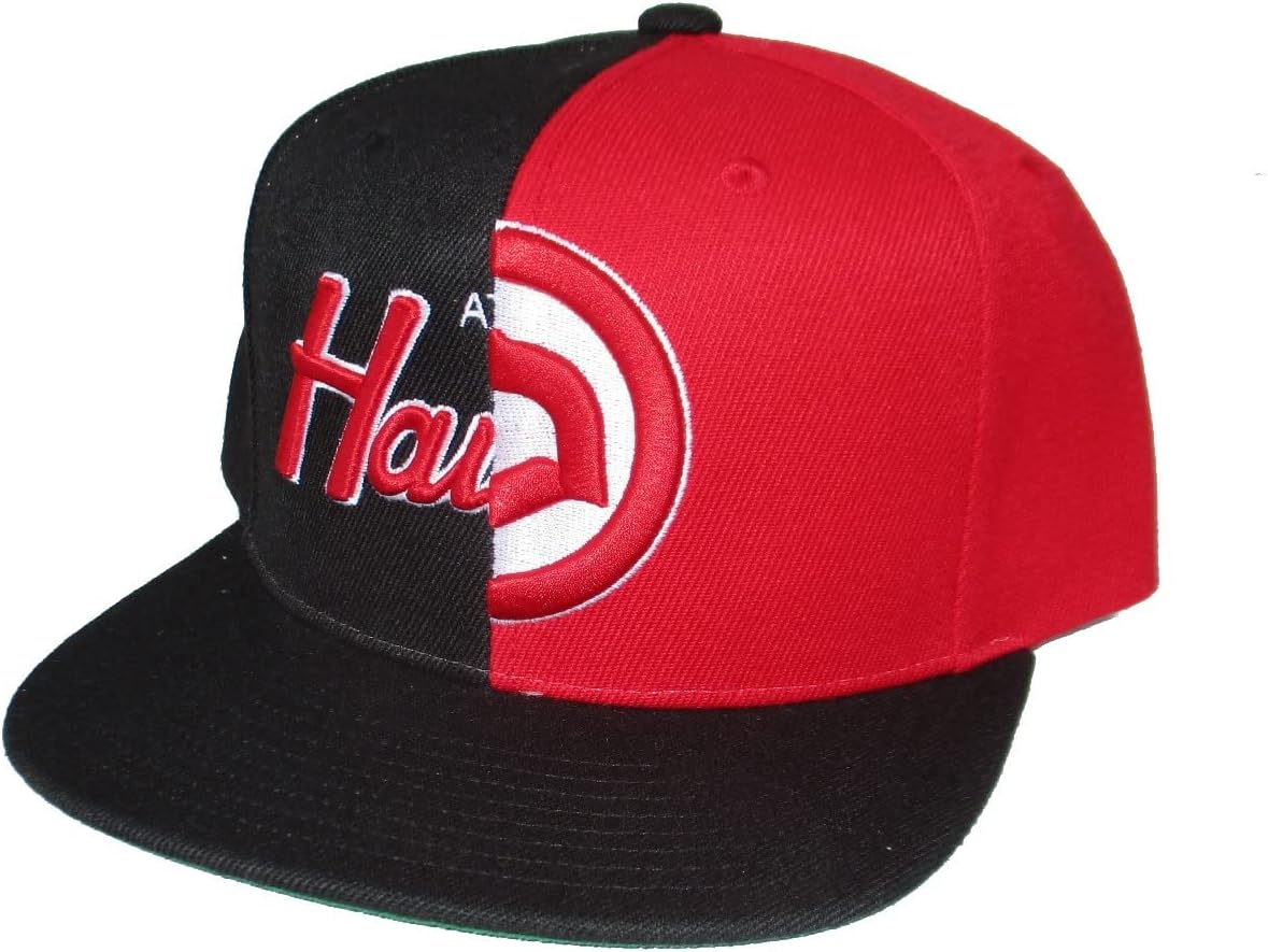 Mitchell & Ness Atlanta Hawks Split Logo Snapback Adjustable Hat Cap - Team Colors