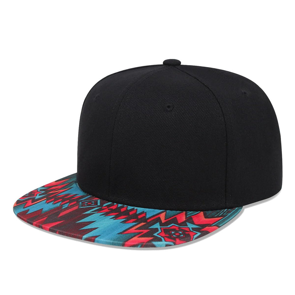 Quanhaigou Snapback Hat for Men Women,Hip Hop Style Colorful Flat Bill Hats Teens Adjustable Baseball Cap