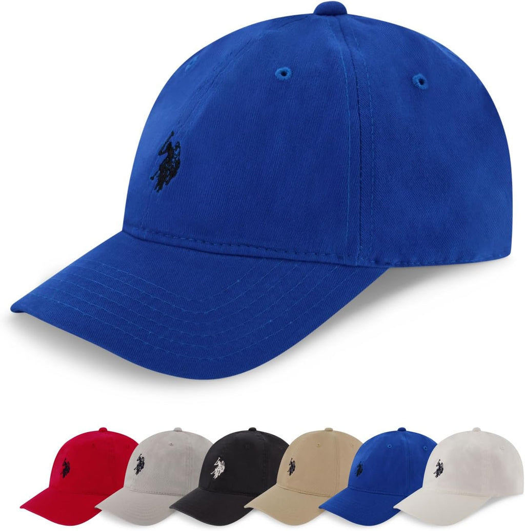 U.S. Polo Assn. Baseball Cap, 100% Cotton Adjustable Dad Hat with Small Pony Logo