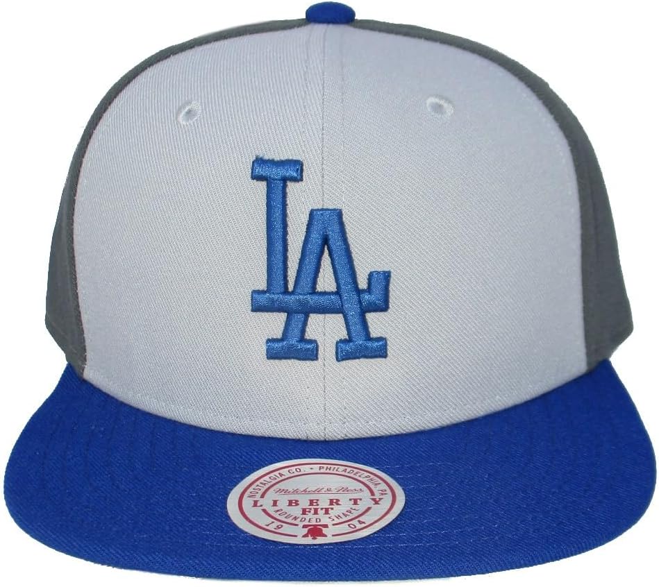Mitchell & Ness MLB Triple Play Liberty Snapback Adjustable Hat Cap - Gray/Team Colors