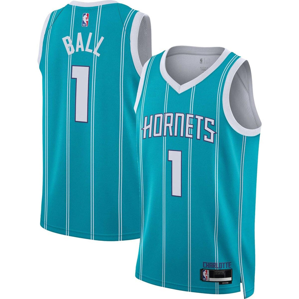 LaMelo Ball Charlotte Hornets NBA Kids Youth 8-20 Teal Icon Edition Swingman Jersey