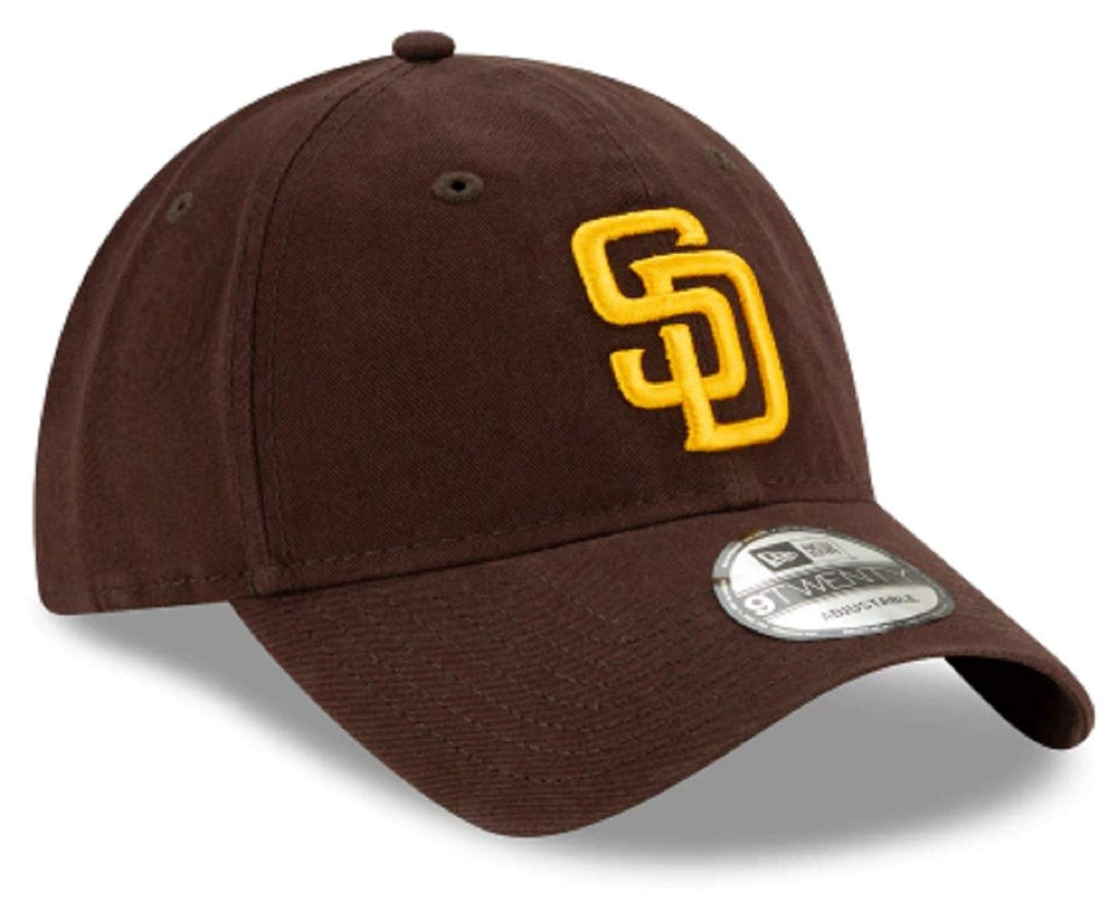New Era San Diego Padres Brown Adjustable Dad Hat Cap One Size Fit Most (9Twenty Slide Buckle Closure)