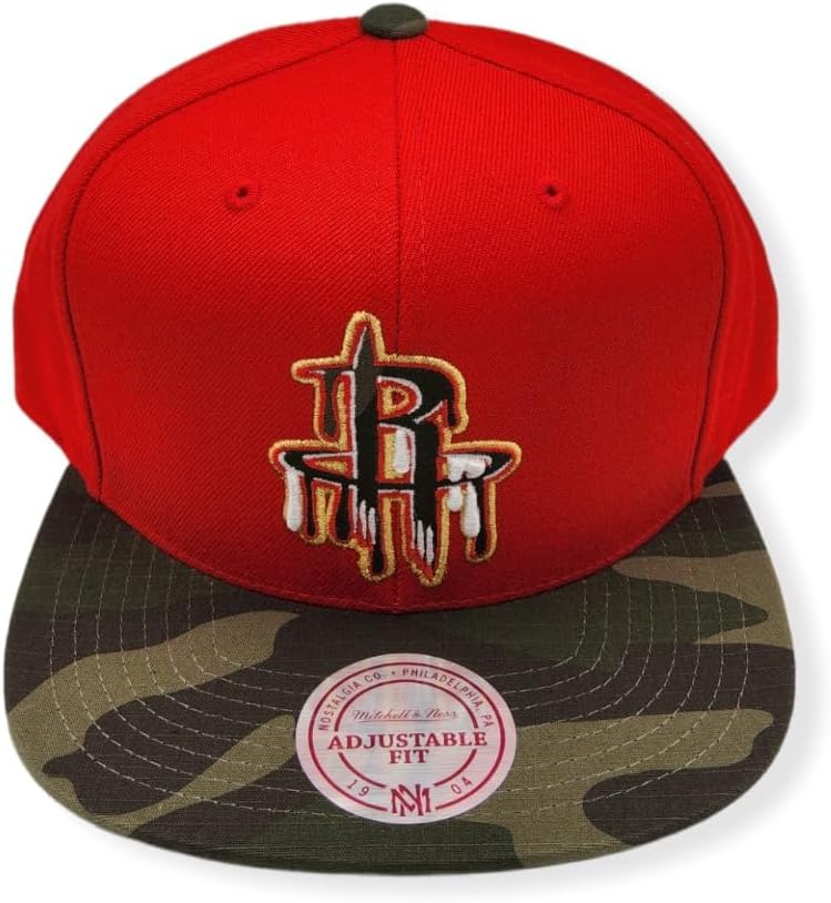 Red Snapback Cap: Houston Rockets by Mitchell & Ness