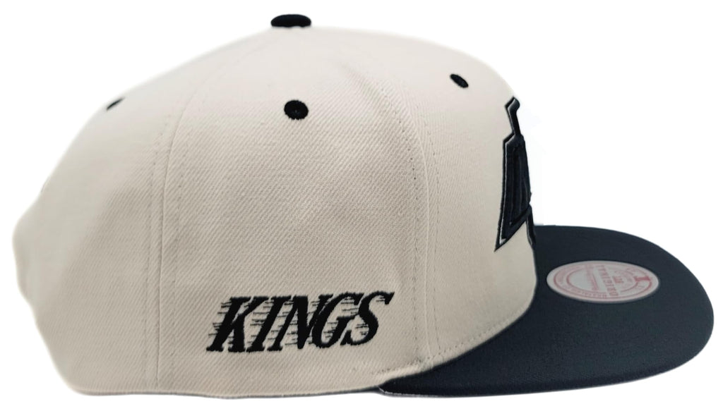 Mitchell & Ness Los Angeles Kings NHL Evergreen Cream Black Snapback Hat Cap
