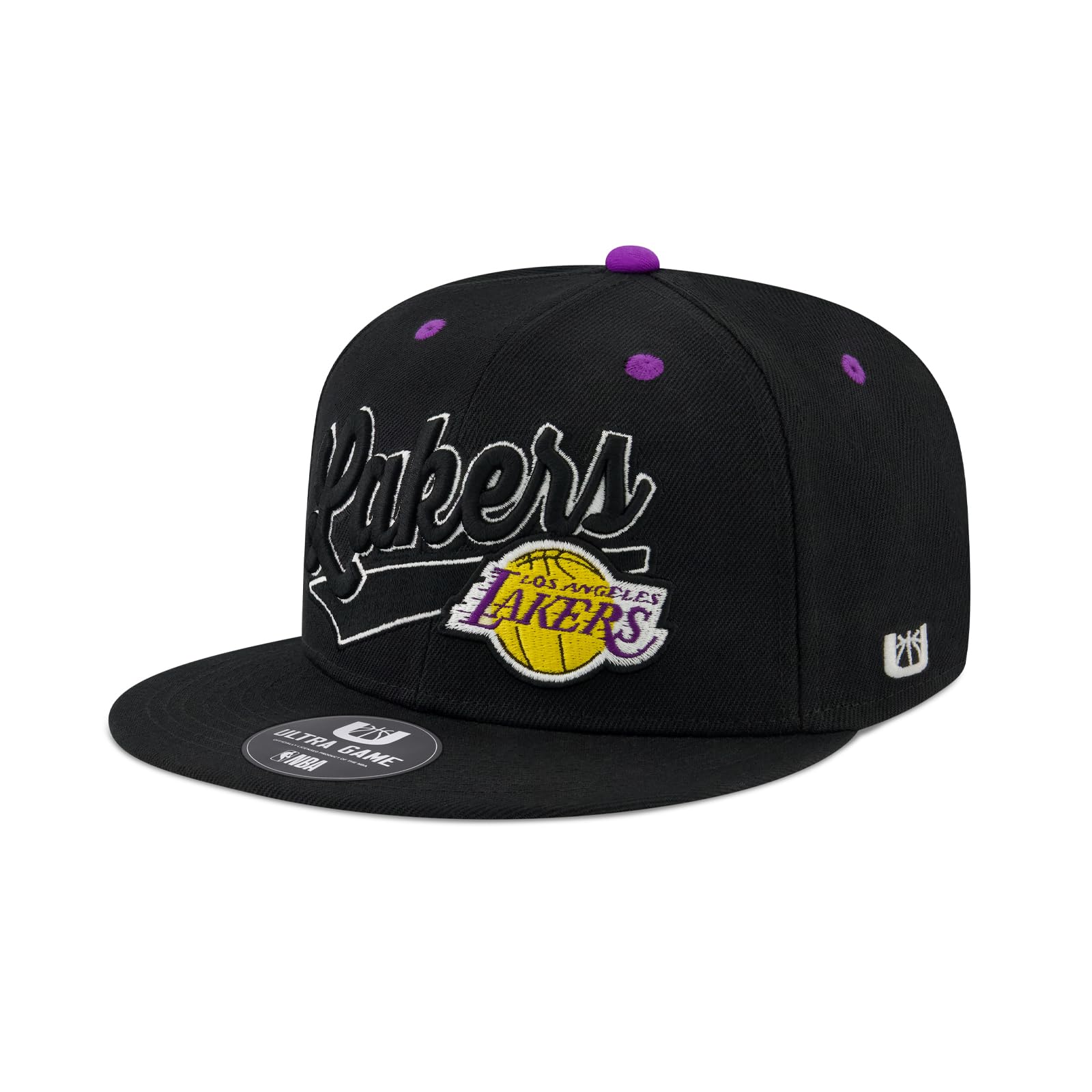 Ultra Game Men’s NBA Official Snap Back 3D Embroidered Team Logo Baseball Cap Hat