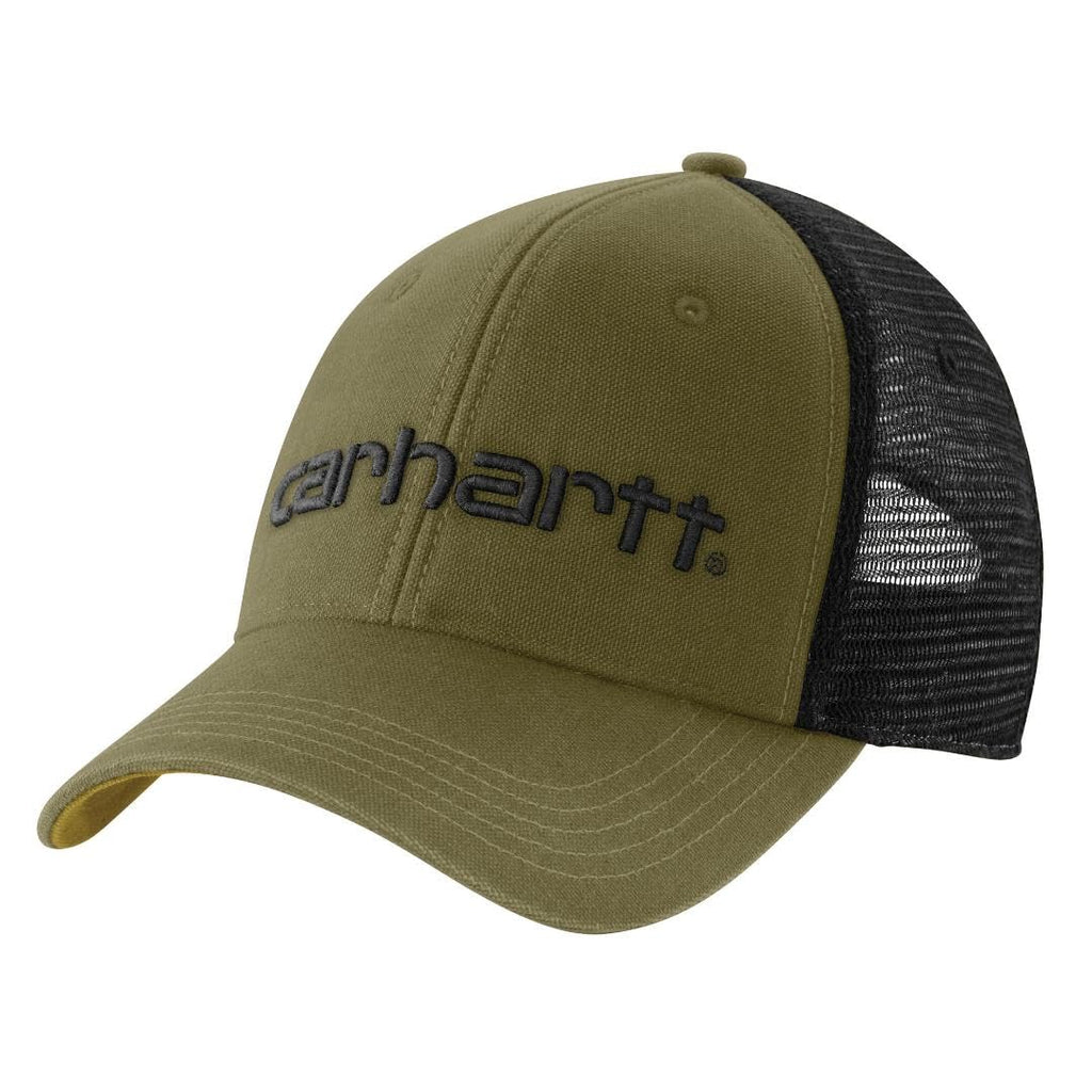 Carhartt Men's Canvas Mesh-Back Logo Graphic Cap