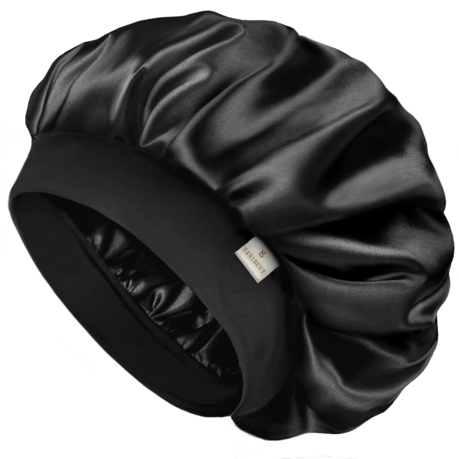 YANIBEST Silk Bonnet for Men Women Hair Bonnet for Sleeping Double Layer Satin Bonnet for Natural Curly Hair Unisex Sleep Cap