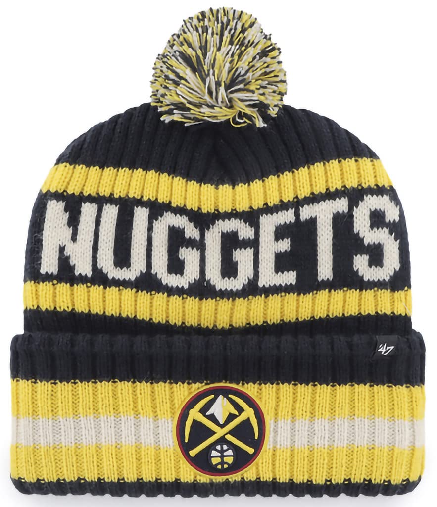 47 NHL Unisex-Adult Team Color Officially Licensed Primary Logo Bering Sport Knit Cuffed Pom Beanie Cold Weather Hat