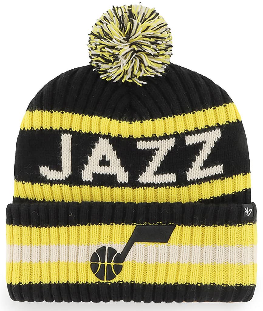 47 NHL Unisex-Adult Team Color Officially Licensed Primary Logo Bering Sport Knit Cuffed Pom Beanie Cold Weather Hat