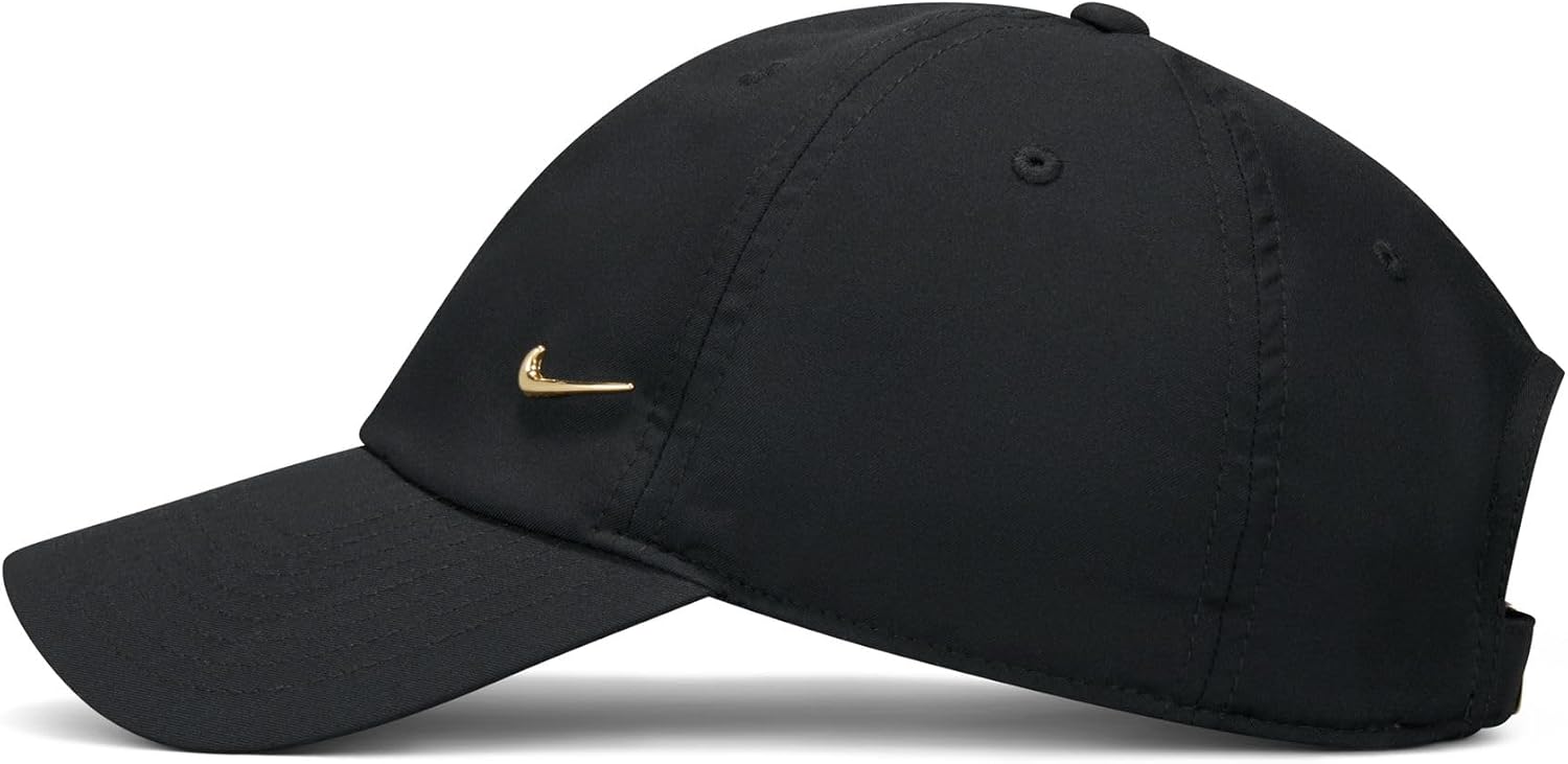 Nike Unisex Adult Dri-FIT Club Unstructured Metal Swoosh Cap Hat | Mens and Womens