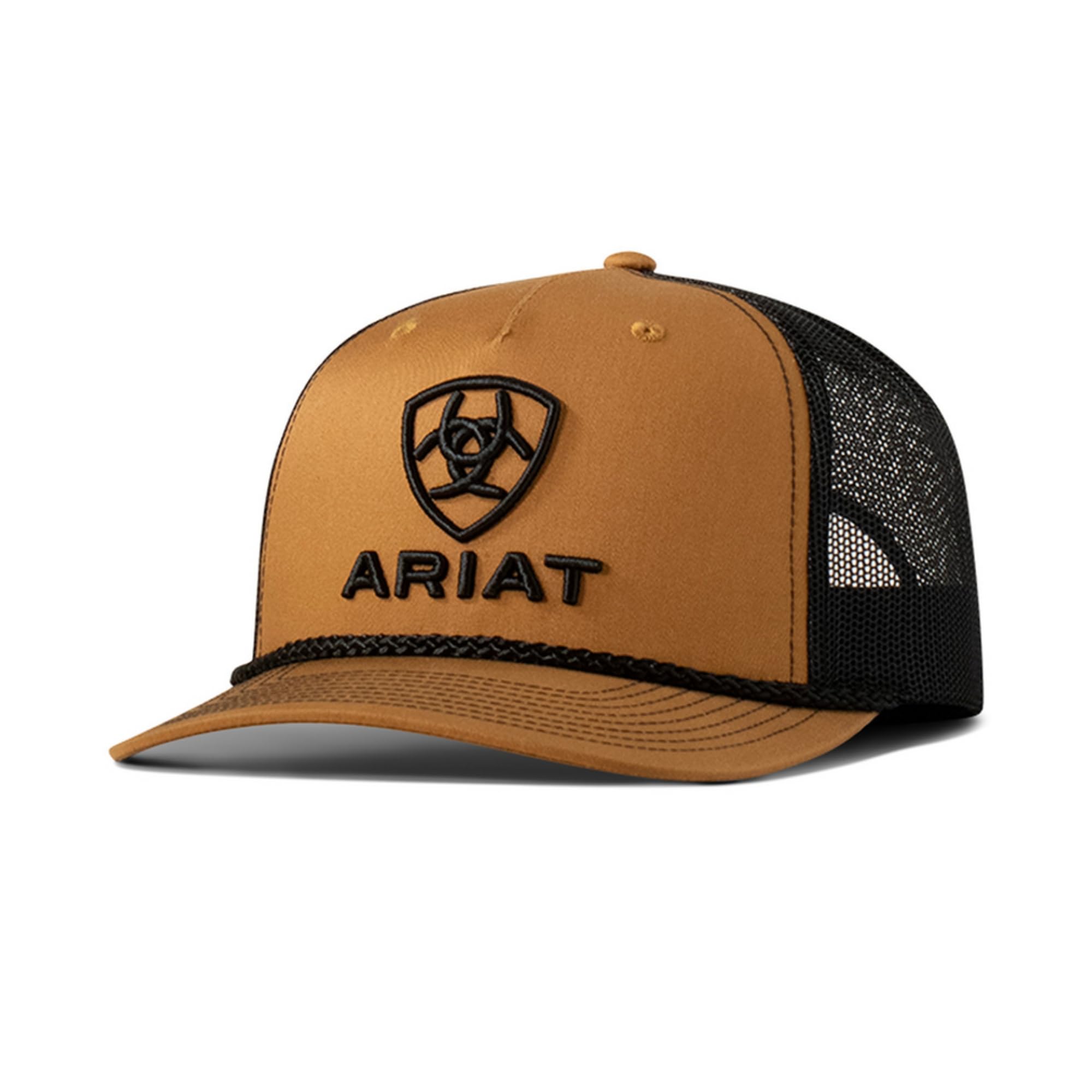 ARIAT Men's Tan Richardson 112 Trucker Cap with 3D Embroidered Logo