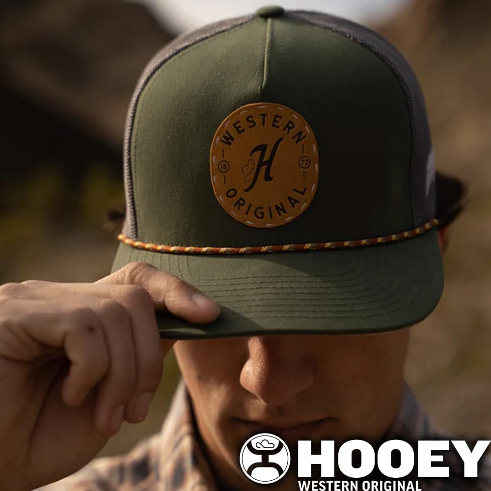 HOOEY Spur Adjustable Snapback Hat – High Profile 5-Panel Breathable Mesh Baseball Cap, Trucker Hat for Men and Women