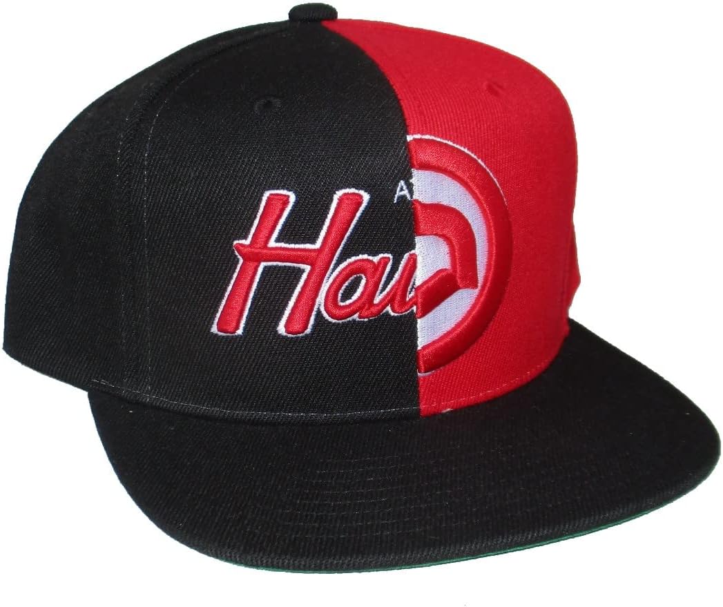 Mitchell & Ness Atlanta Hawks Split Logo Snapback Adjustable Hat Cap - Team Colors