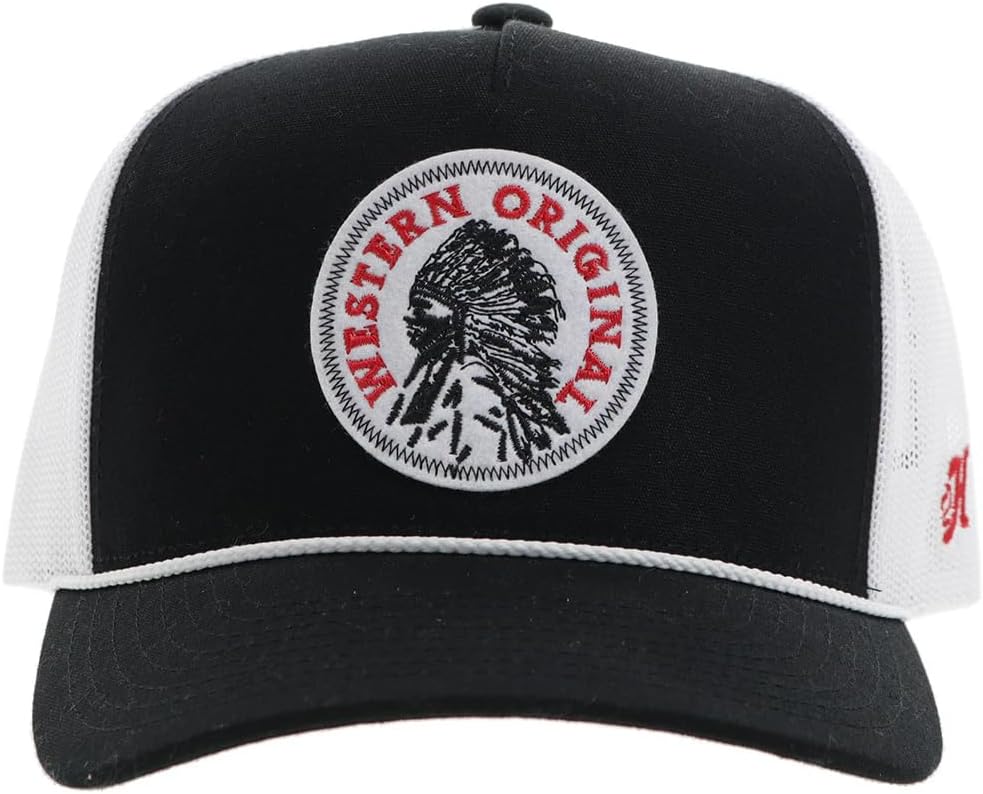 HOOEY Quanah Hat - Adjustable Snapback Cap, 5-Panel Mesh Back Outdoor & Casual Baseball Hat for Men & Women