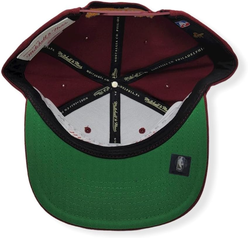 Mitchell & Ness Cleveland Cavaliers Basic Logo Snapback Hat in Maroon