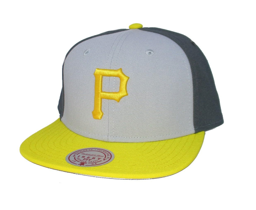 Mitchell & Ness MLB Triple Play Liberty Snapback Adjustable Hat Cap - Gray/Team Colors