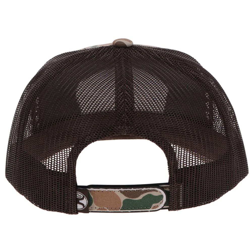 HOOEY Outfitters Critter Camo Snapback Hat - Mesh Back Trucker Cap for Men, Hunting & Fishing Hat, Duck Camo Baseball Cap (US, Alpha, One Size, Camo/Brown)