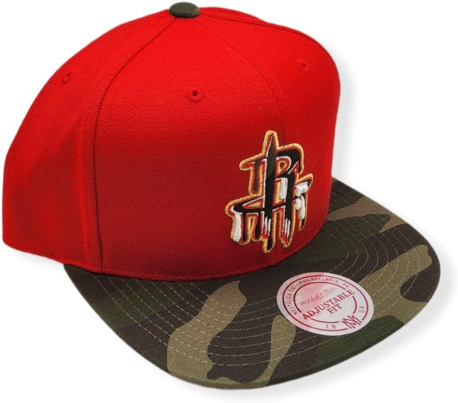Red Snapback Cap: Houston Rockets by Mitchell & Ness