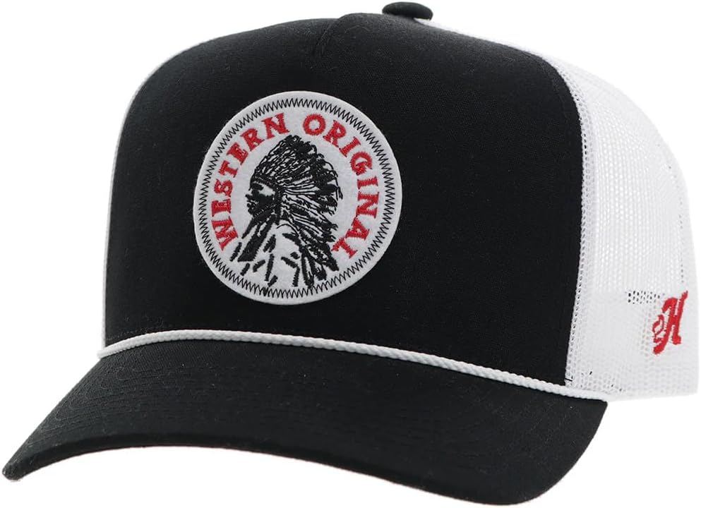 HOOEY Quanah Hat - Adjustable Snapback Cap, 5-Panel Mesh Back Outdoor & Casual Baseball Hat for Men & Women