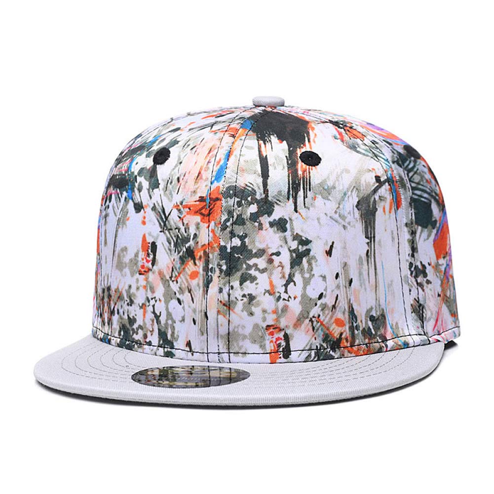 Quanhaigou Snapback Hat for Men Women,Hip Hop Style Colorful Flat Bill Hats Teens Adjustable Baseball Cap
