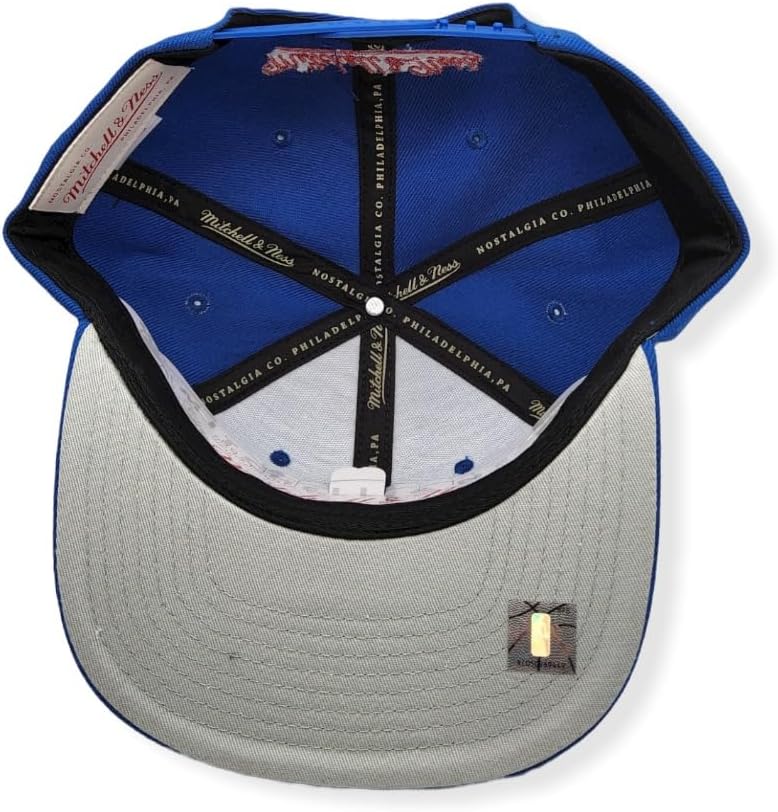 Detroit Pistons Mitchell & Ness NBA Snapback Cap Hat Teal Crown Black Visor Team Color Logo (2-Tone 2.0)