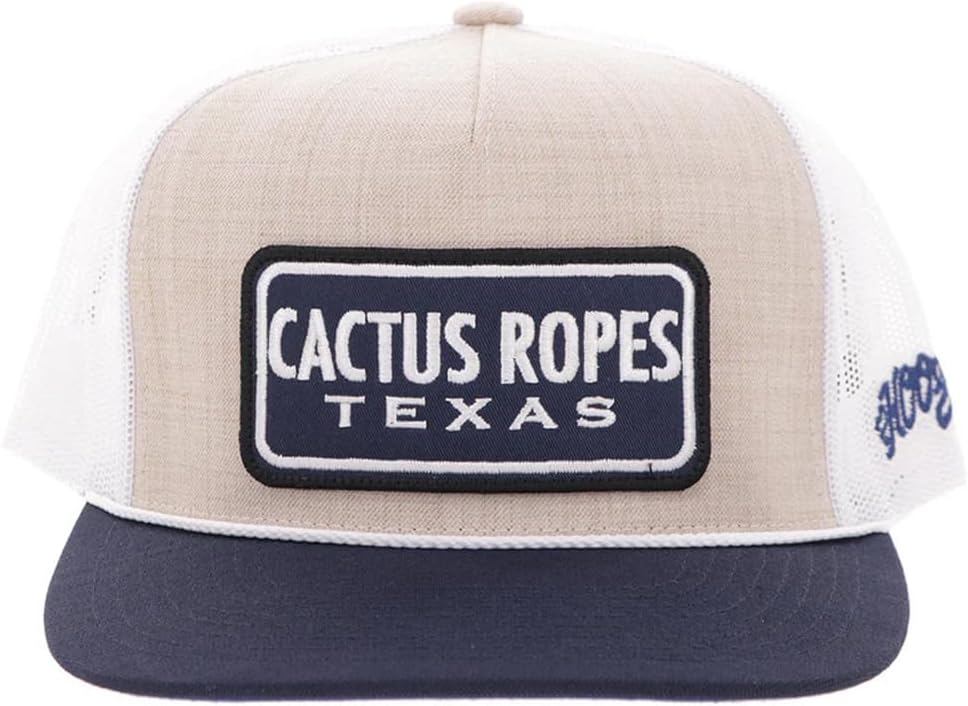 HOOEY Cactus Ropes Patch Trucker Hat for Men Adjustable Snapback Mesh Baseball Cap Breathable Western Hat