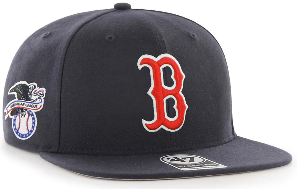 47 MLB Sure Shot Captain Hat Adjustable Structured 6-Panel Snapback Hat Cap, Adult One Size Fits All