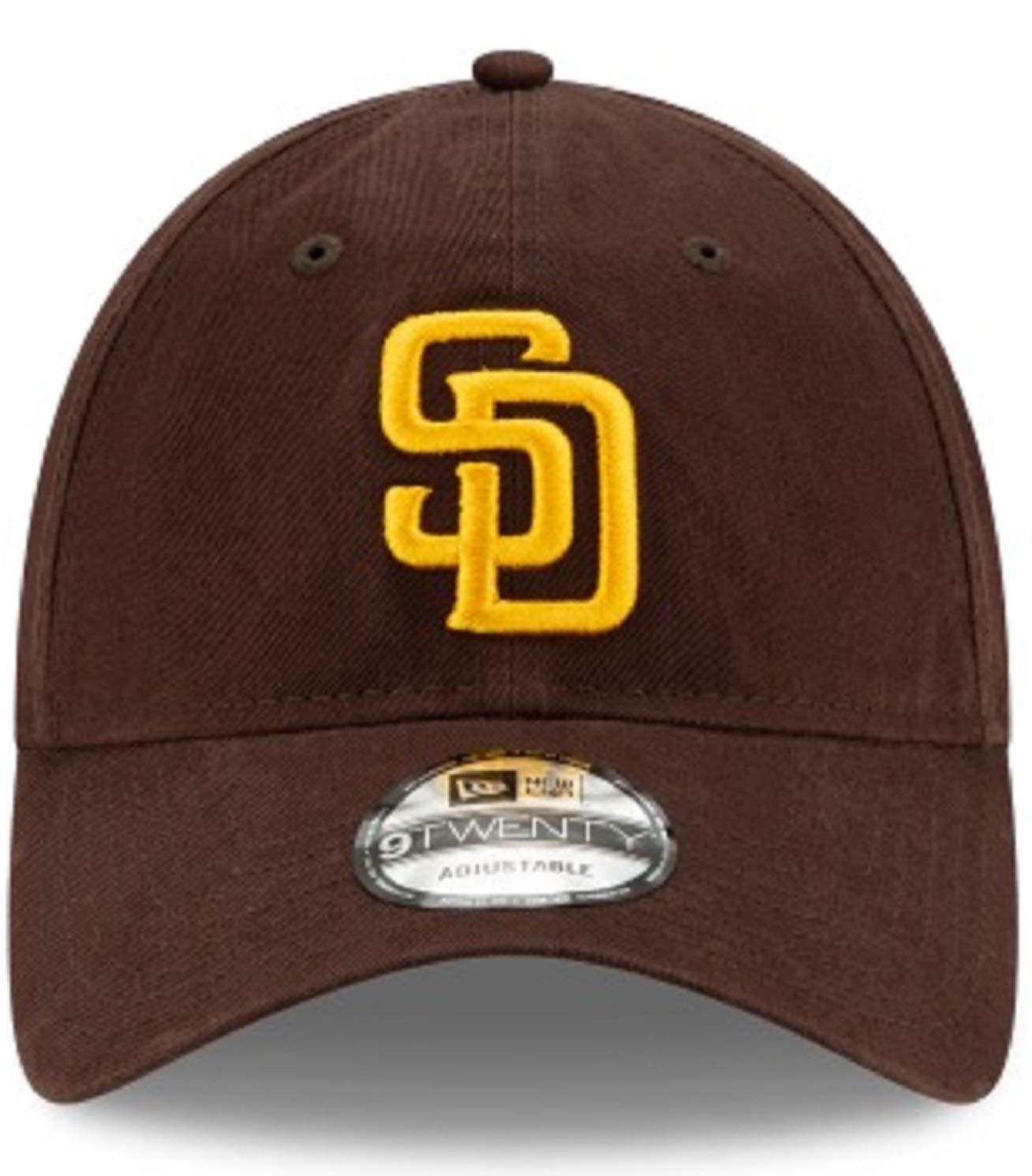 New Era San Diego Padres Brown Adjustable Dad Hat Cap One Size Fit Most (9Twenty Slide Buckle Closure)