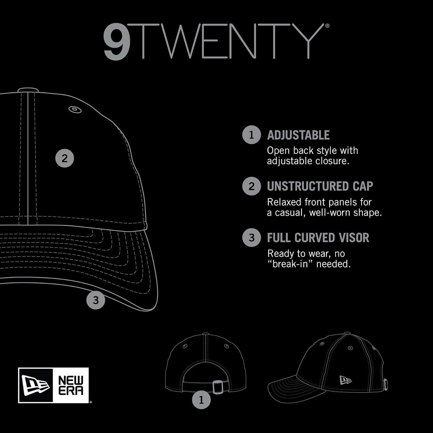 New Era Unisex-Adult NBA Core Classic 9TWENTY Basketball Team Color Adjustable Hat Cap