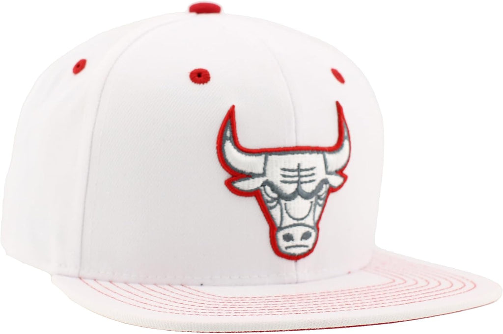 ZHATS NBA Unisex-Adult NBA Officially Licensed Adjustable Snapback Hat Flat Bill Z11 Pop White